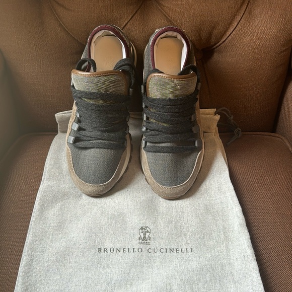 Brunello Cucinelli Shoes - New Brunello Cucinelli Monili Sneakers size 38